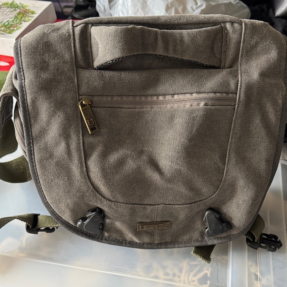 Olive Green Canvas Camera Bag